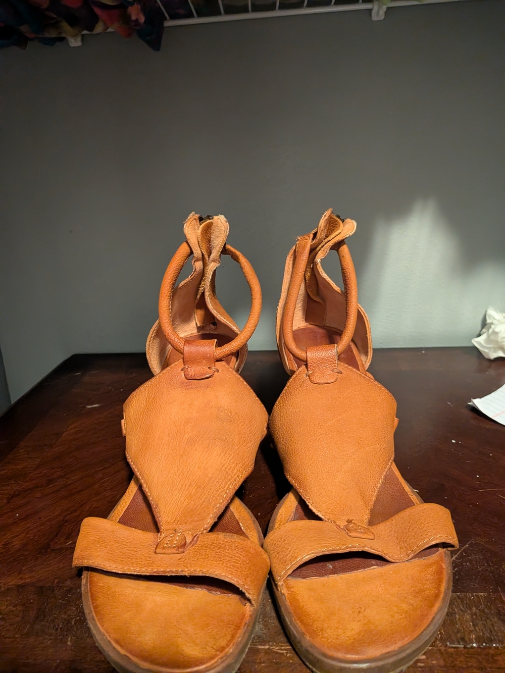Miz Mooz Leather Wedge Sandals